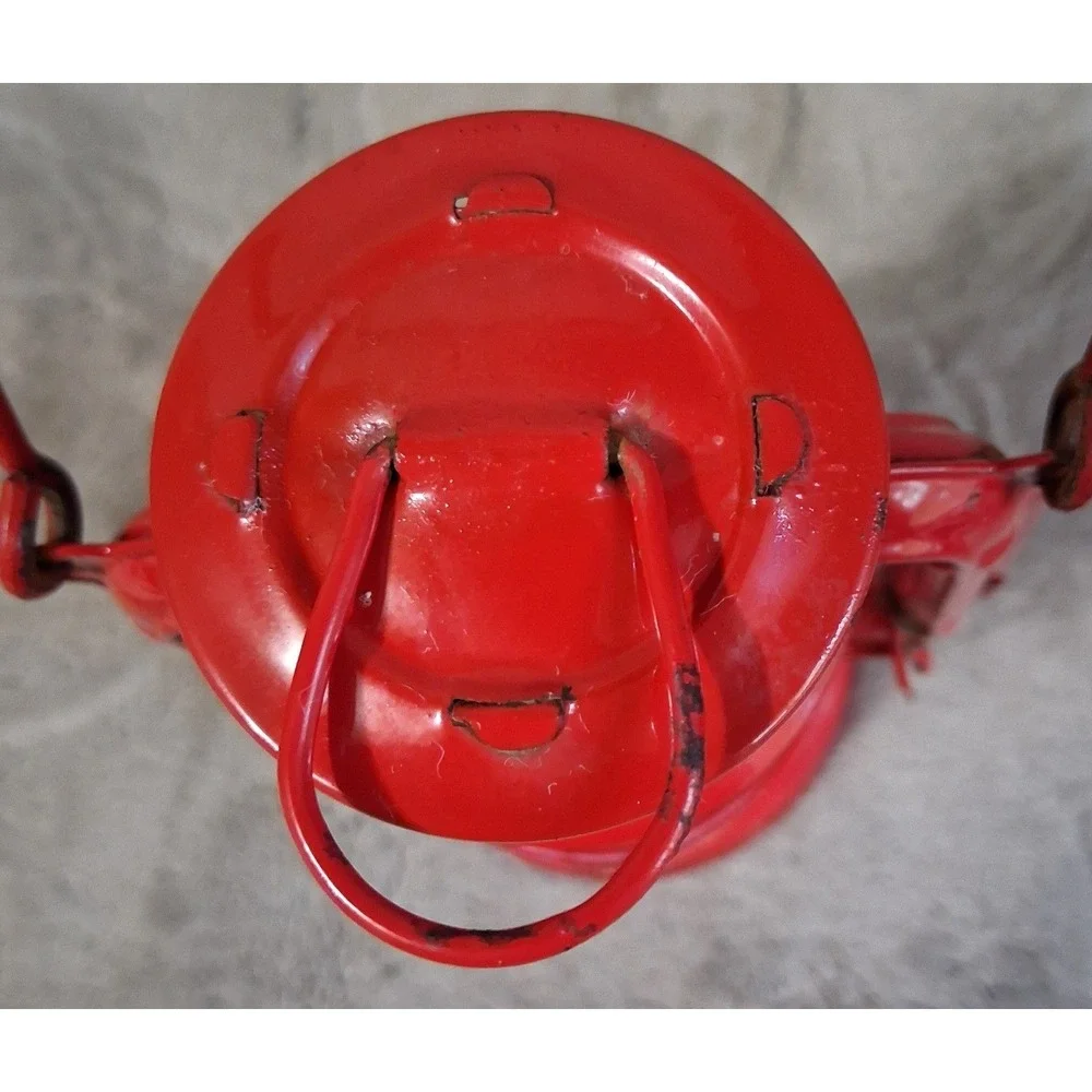 Vintage Winged Wheel No 350 Red Kerosene Lantern Japan Unused Skater Mini Lamp